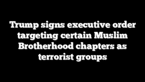 Trump signs executive order targeting certain Muslim Brotherhood chapters as terrorist groups