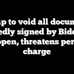Trump to void all documents allegedly signed by Biden via autopen, threatens perjury charge