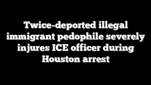 Twice-deported illegal immigrant pedophile severely injures ICE officer during Houston arrest
