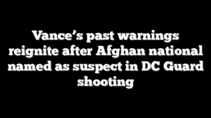 Vance’s past warnings reignite after Afghan national named as suspect in DC Guard shooting