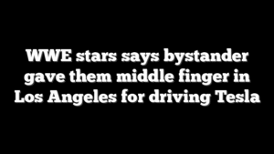 WWE stars says bystander gave them middle finger in Los Angeles for driving Tesla