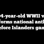 104-year-old WWII vet performs national anthem before Islanders game
