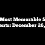 2025 Most Memorable Sports Moments: December 26, 2025