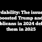 Affordability: The issue that boosted Trump and Republicans in 2024 deflated them in 2025