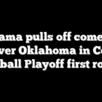 Alabama pulls off comeback win over Oklahoma in College Football Playoff first round