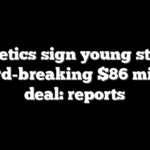 Athletics sign young star to record-breaking $86 million deal: reports