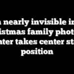 Biden nearly invisible in own Christmas family photo as Hunter takes center stage position