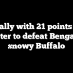 Bills rally with 21 points in 4th quarter to defeat Bengals in snowy Buffalo