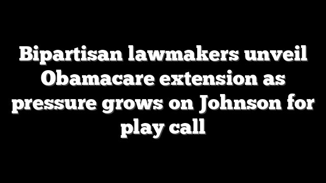 Bipartisan lawmakers unveil Obamacare extension as pressure grows on Johnson for play call