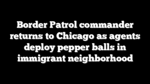 Border Patrol commander returns to Chicago as agents deploy pepper balls in immigrant neighborhood