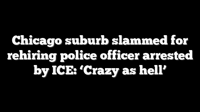 Chicago suburb slammed for rehiring police officer arrested by ICE: ‘Crazy as hell’