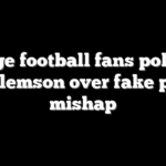 College football fans poke fun at Clemson over fake punt mishap