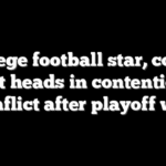 College football star, coach butt heads in contentious conflict after playoff win