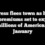 Congress flees town as health care premiums set to explode for millions of Americans in January