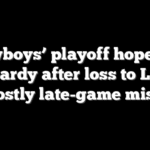 Cowboys’ playoff hopes in jeopardy after loss to Lions and costly late-game mistakes