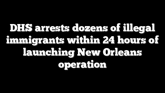 DHS arrests dozens of illegal immigrants within 24 hours of launching New Orleans operation