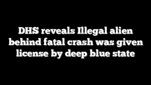 DHS reveals Illegal alien behind fatal crash was given license by deep blue state