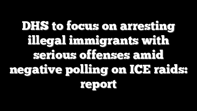 DHS to focus on arresting illegal immigrants with serious offenses amid negative polling on ICE raids: report