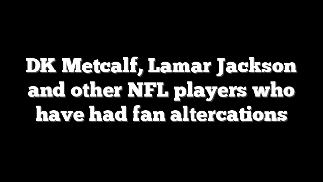 DK Metcalf, Lamar Jackson and other NFL players who have had fan altercations