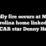 Deadly fire occurs at North Carolina home linked to NASCAR star Denny Hamlin