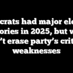 Democrats had major election victories in 2025, but wins don’t erase party’s critical weaknesses