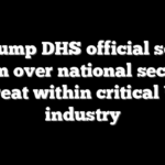 Ex-Trump DHS official sounds alarm over national security threat within critical US industry