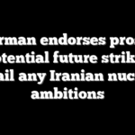 Fetterman endorses prospect of potential future strikes to derail any Iranian nuclear ambitions