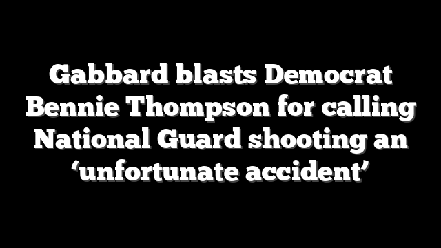 Gabbard blasts Democrat Bennie Thompson for calling National Guard shooting an ‘unfortunate accident’