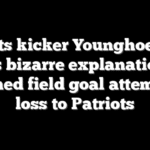 Giants kicker Younghoe Koo offers bizarre explanation for botched field goal attempt in loss to Patriots