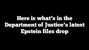 Here is what‘s in the Department of Justice’s latest Epstein files drop