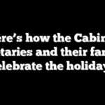 Here’s how the Cabinet Secretaries and their families celebrate the holidays