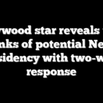 Hollywood star reveals what he thinks of potential Newsom presidency with two-word response