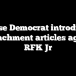 House Democrat introduces impeachment articles against RFK Jr