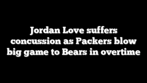 Jordan Love suffers concussion as Packers blow big game to Bears in overtime