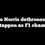 Lando Norris dethrones Max Verstappen as F1 champion