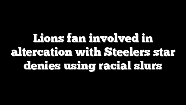 Lions fan involved in altercation with Steelers star denies using racial slurs