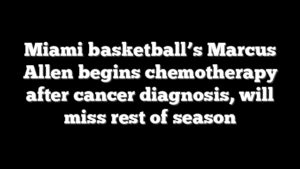 Miami basketball’s Marcus Allen begins chemotherapy after cancer diagnosis, will miss rest of season