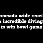 Minnesota wide receiver makes incredible diving catch to win bowl game