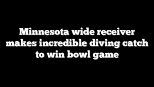 Minnesota wide receiver makes incredible diving catch to win bowl game