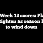 NFL Week 13 scores: Playoff races tighten as season begins to wind down