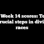 NFL Week 14 scores: Teams take crucial steps in divisional races