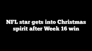 NFL star gets into Christmas spirit after Week 16 win