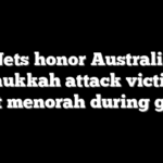 Nets honor Australia Hanukkah attack victims, light menorah during game