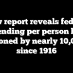 New report reveals federal spending per person has ballooned by nearly 10,000% since 1916