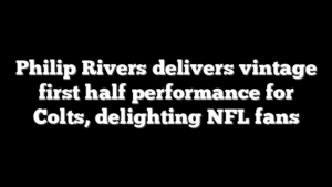 Philip Rivers delivers vintage first half performance for Colts, delighting NFL fans