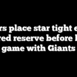 Raiders place star tight end on injured reserve before huge game with Giants