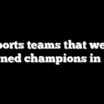Sports teams that were crowned champions in 2025