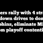 Steelers rally with 4 straight touchdown drives to dominate Dolphins, eliminate Miami from playoff contention