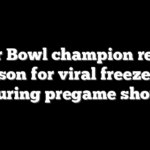 Super Bowl champion reveals reason for viral freeze-up during pregame show