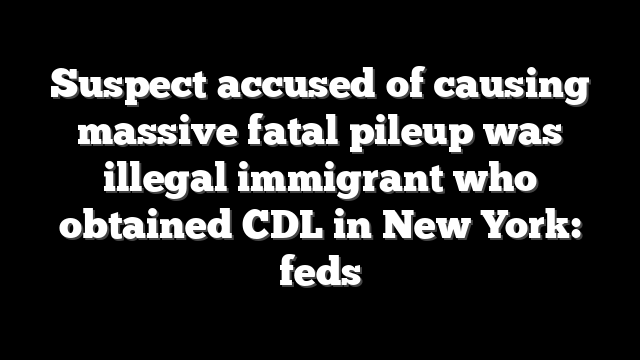 Suspect accused of causing massive fatal pileup was illegal immigrant who obtained CDL in New York: feds